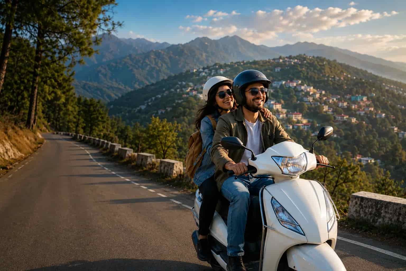A scooter journey in the hills near Dehradun